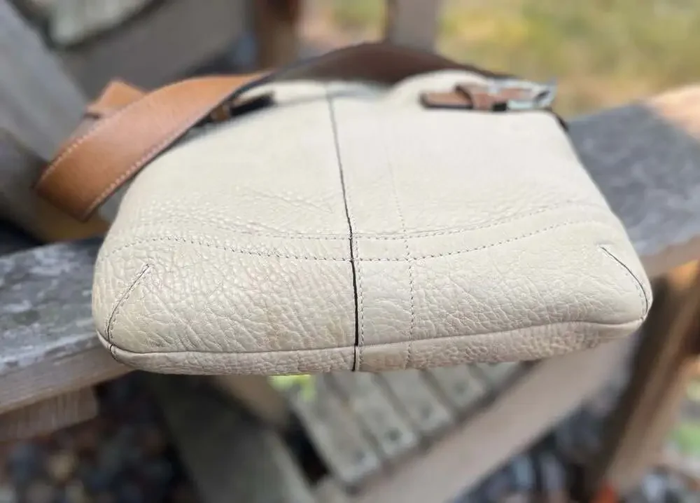 VTG Y2K Coach Soho Hobo 3769 Pebbled Leather Beige Brown Shoulder Purse